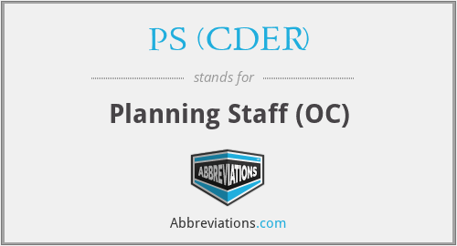 PS (CDER) - Planning Staff (OC)